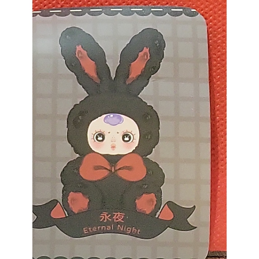 MM Milk Candy V2 Bunny Head Plush Pendant - Black Bunny Eternal Night Character.
